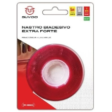 NASTRO BIADESIVO EXTRA FORTE 5M ROSSO