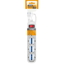 MULTIPRESA CON INTERRUTTORE A 12 USCITE 16A 250V MAX 3680W 1.5M