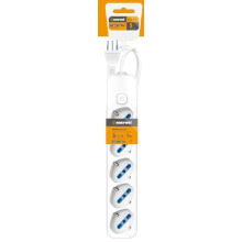 MULTIPRESA CON INTERRUTTORE A 5 USCITE 16A 250V MAX 3680W 3M