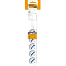 MULTIPRESA CON INTERRUTTORE A 5 USCITE 16A 250V MAX 3680W 5M