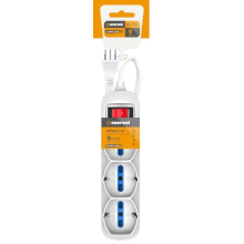 MULTIPRESA CON INTERRUTTORE A 9 USCITE 16A 250V MAX 3680W 1.5M