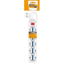 MULTIPRESA CON INTERRUTTORE A 5 USCITE 10A 250V MAX 2300W 1.5M